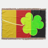 Ierse Duitse vlag Shamrock Clover St. Patrick Fun Deken (Voorkant)