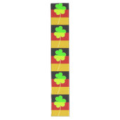 Ierse Duitse vlag Shamrock Clover St. Patrick Fun Lange Tafelloper (Voorkant)