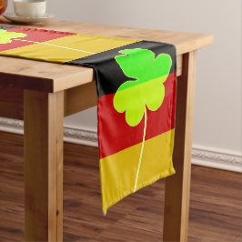 Ierse Duitse vlag Shamrock Clover St. Patrick Fun Lange Tafelloper