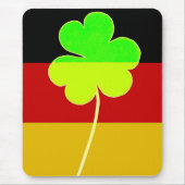 Ierse Duitse vlag Shamrock Clover St. Patrick Fun Muismat (Voorkant)