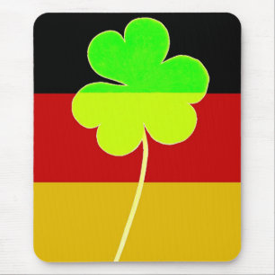 Ierse Duitse vlag Shamrock Clover St. Patrick Fun Muismat