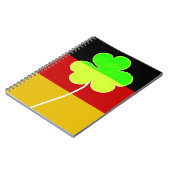 Ierse Duitse vlag Shamrock Clover St. Patrick Fun Notitieboek (Linkerzijde)