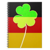 Ierse Duitse vlag Shamrock Clover St. Patrick Fun Notitieboek (Voorkant)