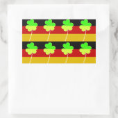 Ierse Duitse vlag Shamrock Clover St. Patrick Fun Rechthoekige Sticker (Tas)