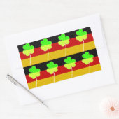 Ierse Duitse vlag Shamrock Clover St. Patrick Fun Rechthoekige Sticker (Envelop)