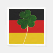 Ierse Duitse vlag Shamrock Clover St. Patrick Fun Servet (Voorkant)