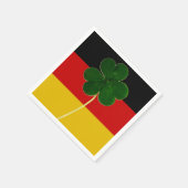 Ierse Duitse vlag Shamrock Clover St. Patrick Fun Servet (Hoek)