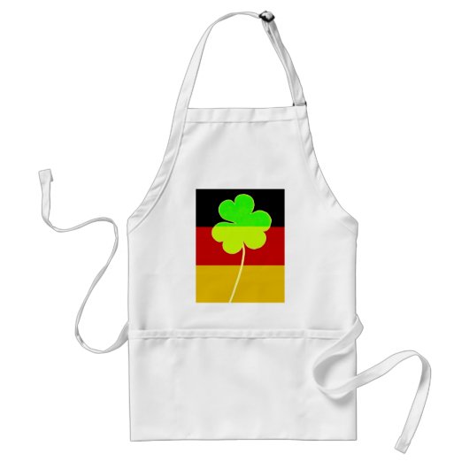 Ierse Duitse vlag Shamrock Clover St. Patrick Fun Standaard Schort (Voorkant)
