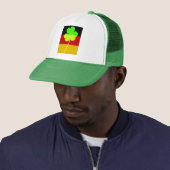 Ierse Duitse vlag Shamrock Clover St. Patrick Fun Trucker Pet (In situ)