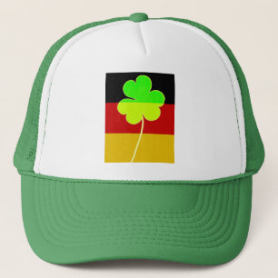 Ierse Duitse vlag Shamrock Clover St. Patrick Fun Trucker Pet