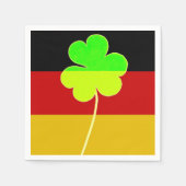 Ierse Duitse vlag Shamrock Clover St. Patrick Servetten (Voorkant)