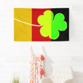 Ierse Duitse vlag Shamrock Clover St. Patrick Spandoek (Insitu)