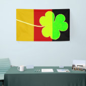 Ierse Duitse vlag Shamrock Clover St. Patrick Spandoek (Beurs)
