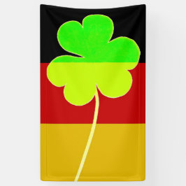 Ierse Duitse vlag Shamrock Clover St. Patrick Spandoek