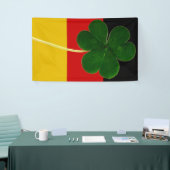 Ierse Duitse vlag Shamrock Clover St. Patrick Spandoek (Beurs)
