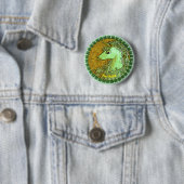 Ierse Eenhoorn speld Ronde Button 5,7 Cm (In situ)