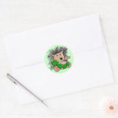 Ierse egel! ronde sticker (Envelop)