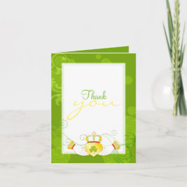 Ierse elegantie Claddagh bruiloft dank u kaart
