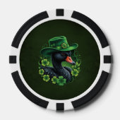 Ierse Elegantie, De Zwarte Zwaan van St. Patrick Poker Chips (Voorkant)