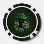 Ierse Elegantie, De Zwarte Zwaan van St. Patrick Poker Chips (Achterkant)