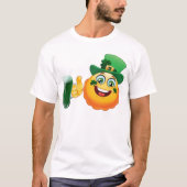 ierse emoji geluksgroen bier st patricks dag grapp t-shirt (Voorkant)