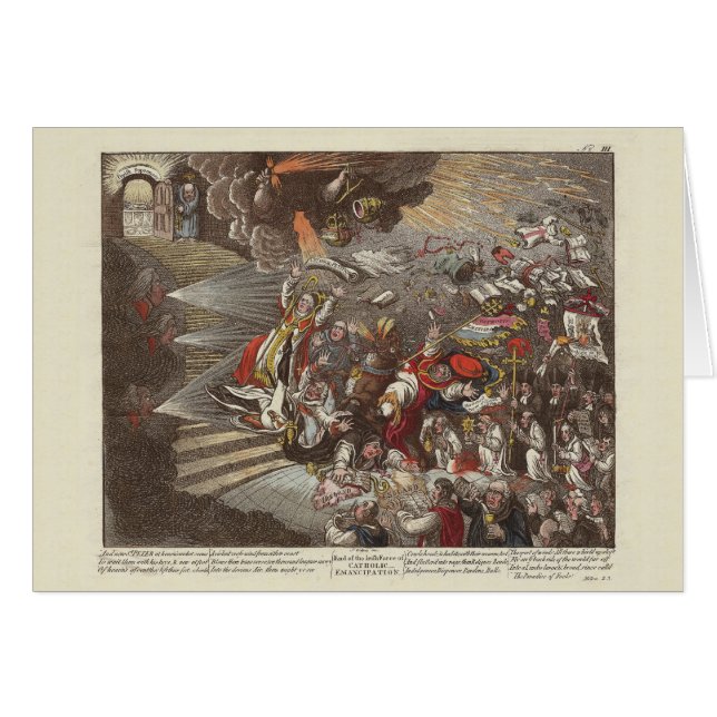 Ierse en Britse geschiedenis James Gillray Caricat (Voorkant Horizontaal)