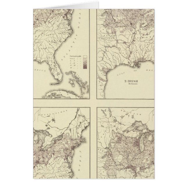 Ierse en Duitse bevolking 1870 (Voorkant)