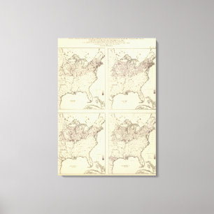 Ierse en Duitse bevolking 1870 Canvas Afdruk