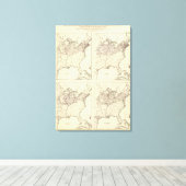Ierse en Duitse bevolking 1870 Canvas Afdruk (Insitu (Houten vloer))
