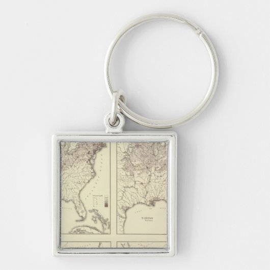 Ierse en Duitse bevolking 1870 Sleutelhanger (Voorkant)