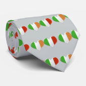 Ierse en Italiaanse hartvlaggen Stropdas (Opgerold)