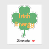 Ierse Energie Vierbladige Klaver St. Patrick's Dag Sticker (Vel)