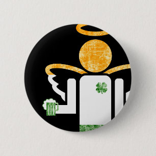 ierse engel . ronde button 5,7 cm