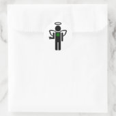 ierse engel . ronde sticker (Tas)