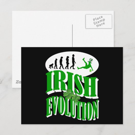 Ierse evolutie briefkaart (Voorkant / Achterkant)