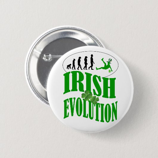 Ierse evolutie ronde button 5,7 cm (Voorkant /achterkant)