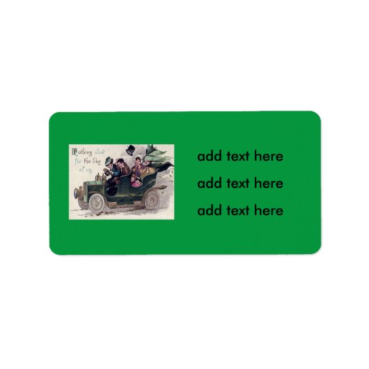 Ierse familiegroene auto etiket (Voorkant)