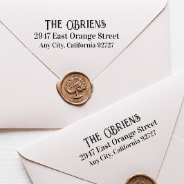 Ierse familienaam & retouradres Rubber Stamp Rubberstempel