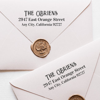 Ierse familienaam & retouradres Rubber Stamp Rubberstempel