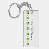 Ierse familienaam Shamrock Green Ireland Pet Sleutelhanger (Voorkant Links)