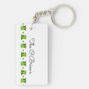 Ierse familienaam Shamrock Green Ireland Pet Sleutelhanger