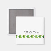 Ierse familienaam Shamrocks Groene Petten Magneet (Voorkant / Achterkant)