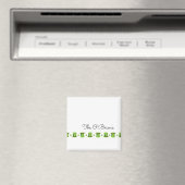 Ierse familienaam Shamrocks Groene Petten Magneet (Insitu (Vaatwasser))