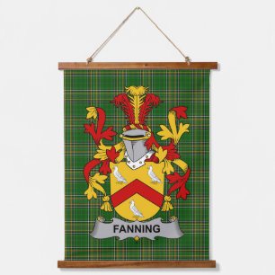 Ierse Fanning Wapen van Familie Crest Hangend Wandkleed