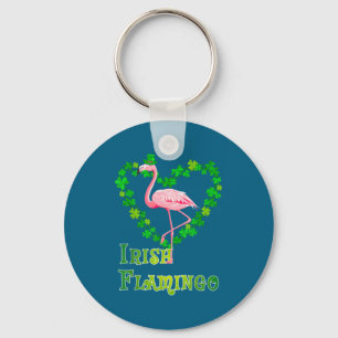 Ierse Flamingo Groene Heilige Patrick Dag Geluks S Sleutelhanger