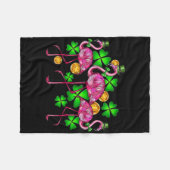 Ierse Flamingo St Patricks Dag Vogel Dier Kinderen Fleece Deken (Voorkant (Horizontaal))