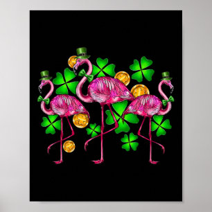 Ierse Flamingo St Patricks Dag Vogel Dier Kinderen Poster