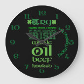 Ierse folklore gepersonaliseerd grote klok (Voorkant)