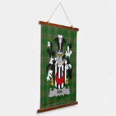 Ierse Foy of O_Fie wapenschild Familie Crest Hangend Wandkleed (Gebogen)
