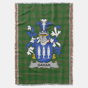 Ierse Gahan of McGahan Wapen Familie Crest Deken